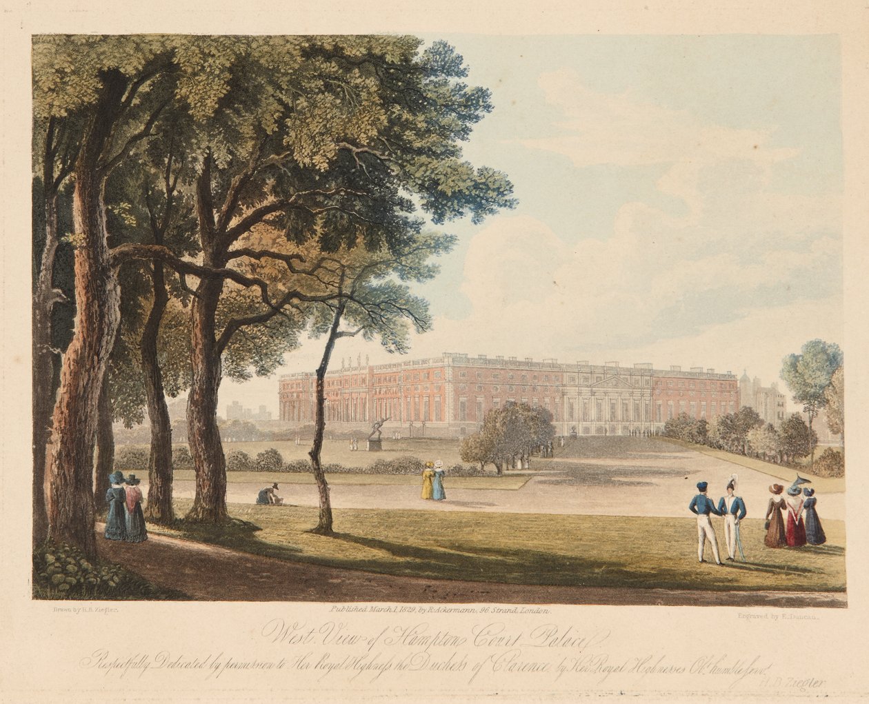 Il grande giardino della fontana e il palazzo da Henry Brian Ziegler