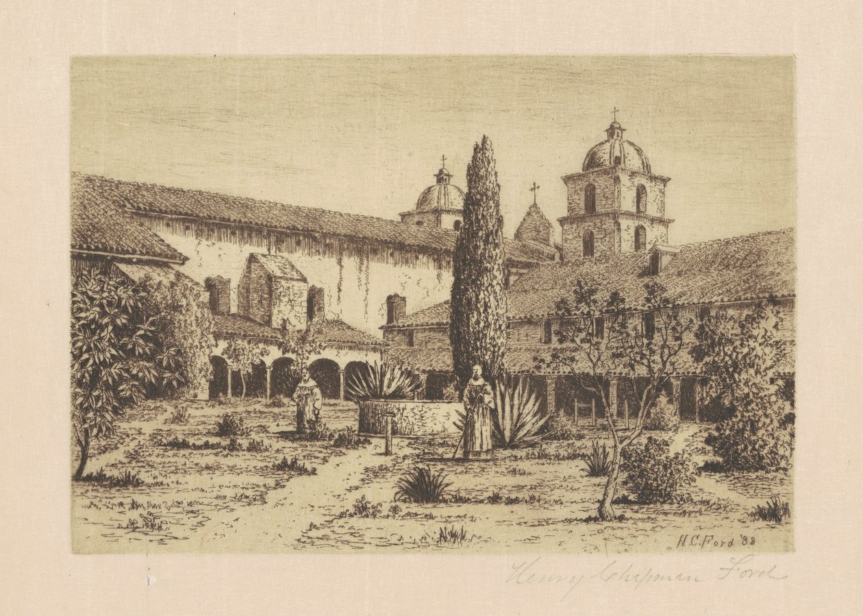 Giardino, Missione Santa Barbara da Henry Chapman Ford