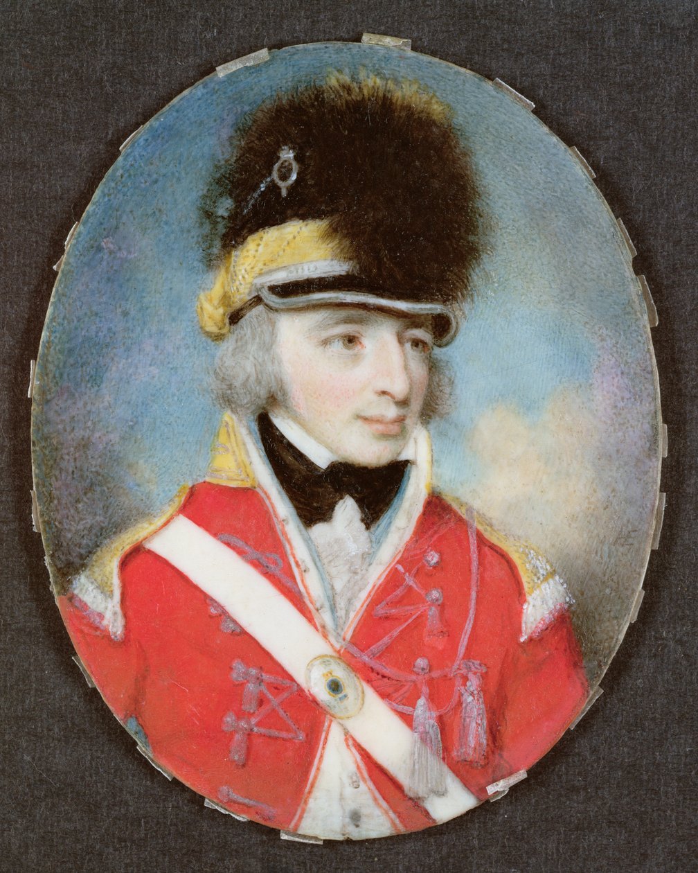 Miniatura di un ufficiale sconosciuto, c.1797 da Henry Edridge