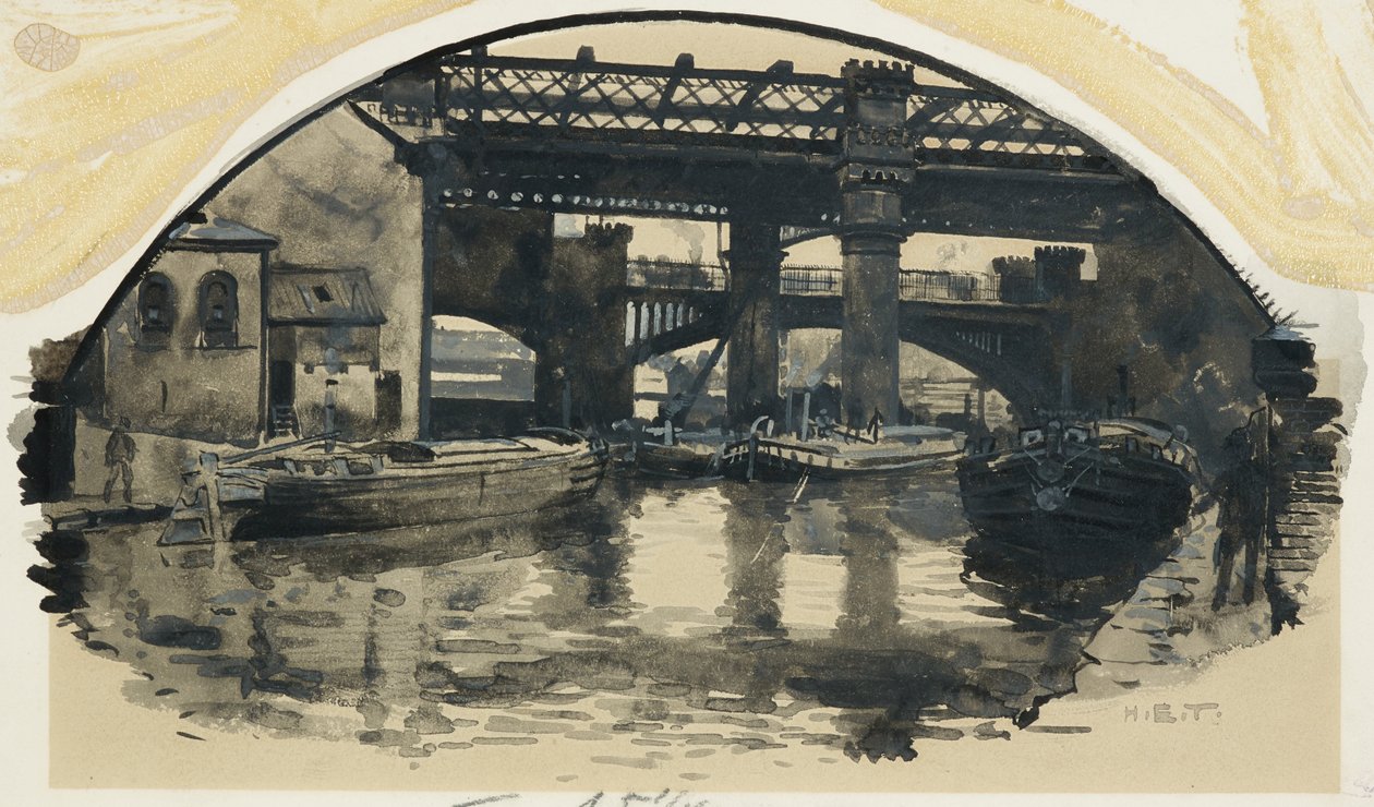 Il vecchio terminale del canale di Bridgewater, Castlefield da Henry Edward Tidmarsh