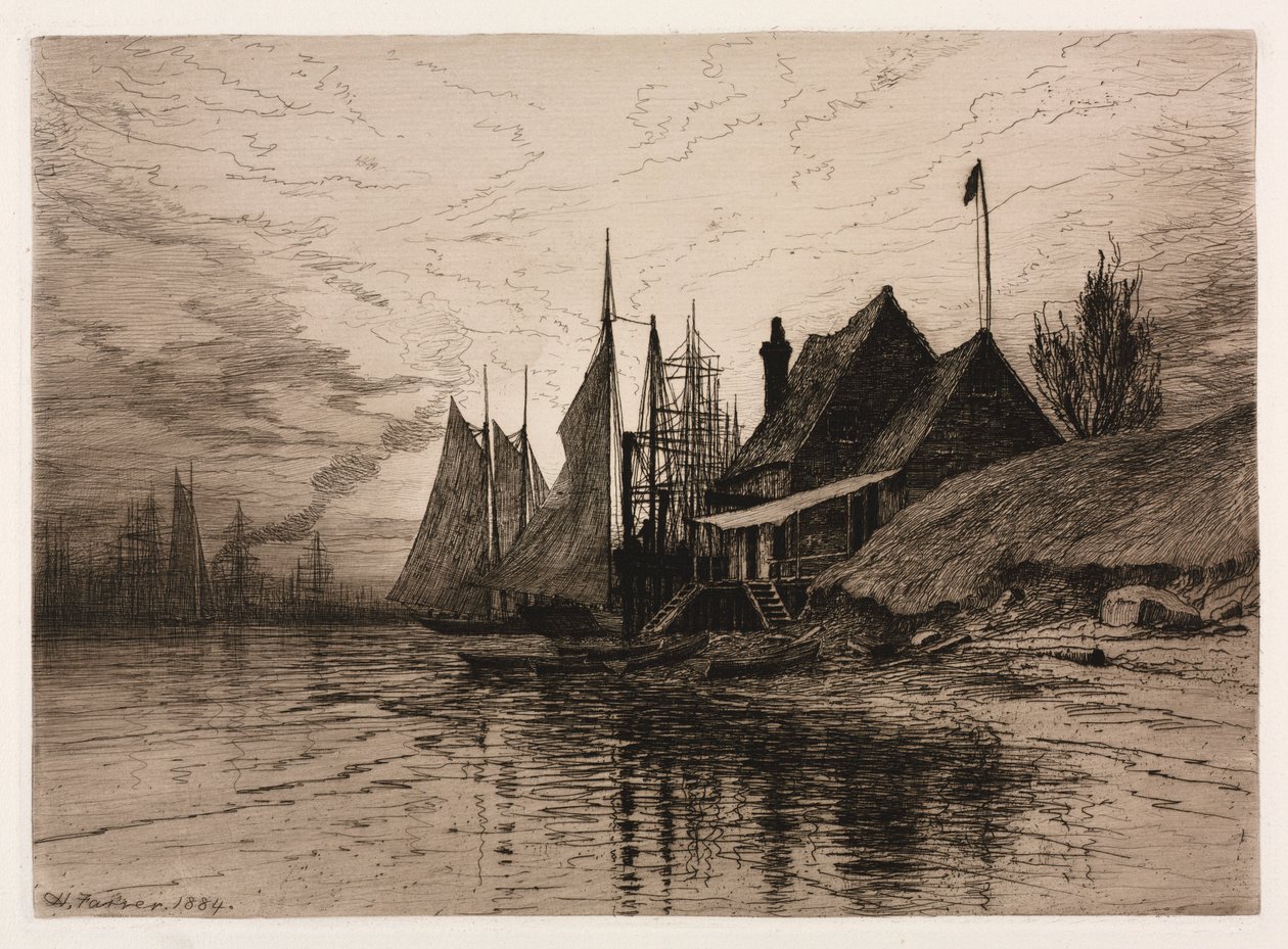 Sera, Porto di New York, 1884 da Henry Farrer