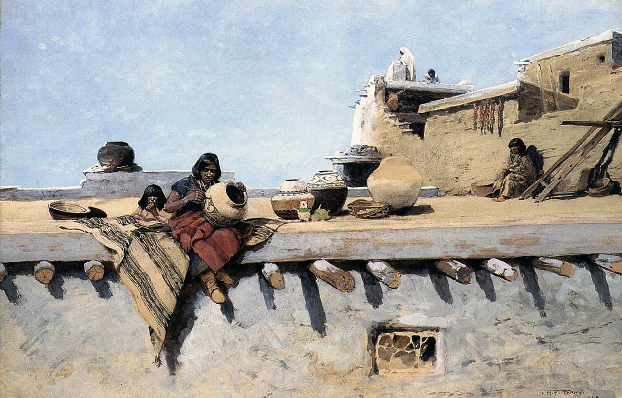 Un dipinto indiano di vasi da Henry Francois Farny