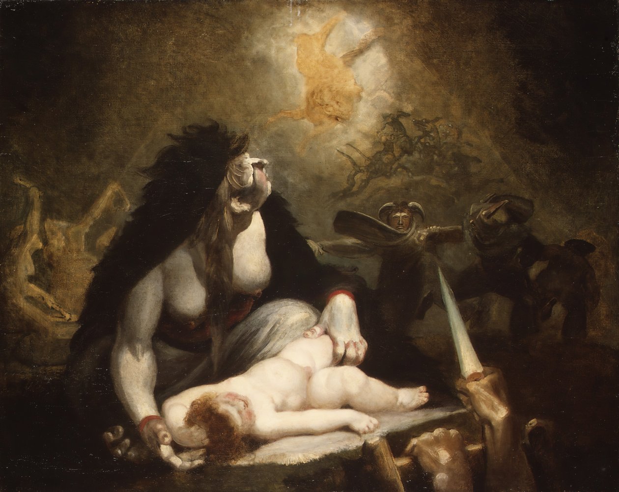 La strega della notte che visita le streghe della Lapponia, 1796 da Johann Heinrich Füssli