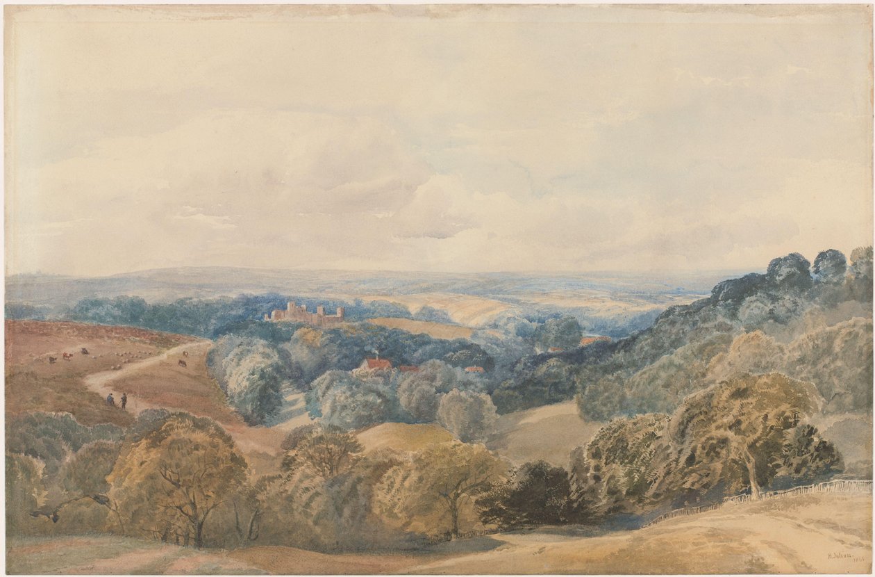 Paesaggio con Crieff Castle da Henry Jutsum