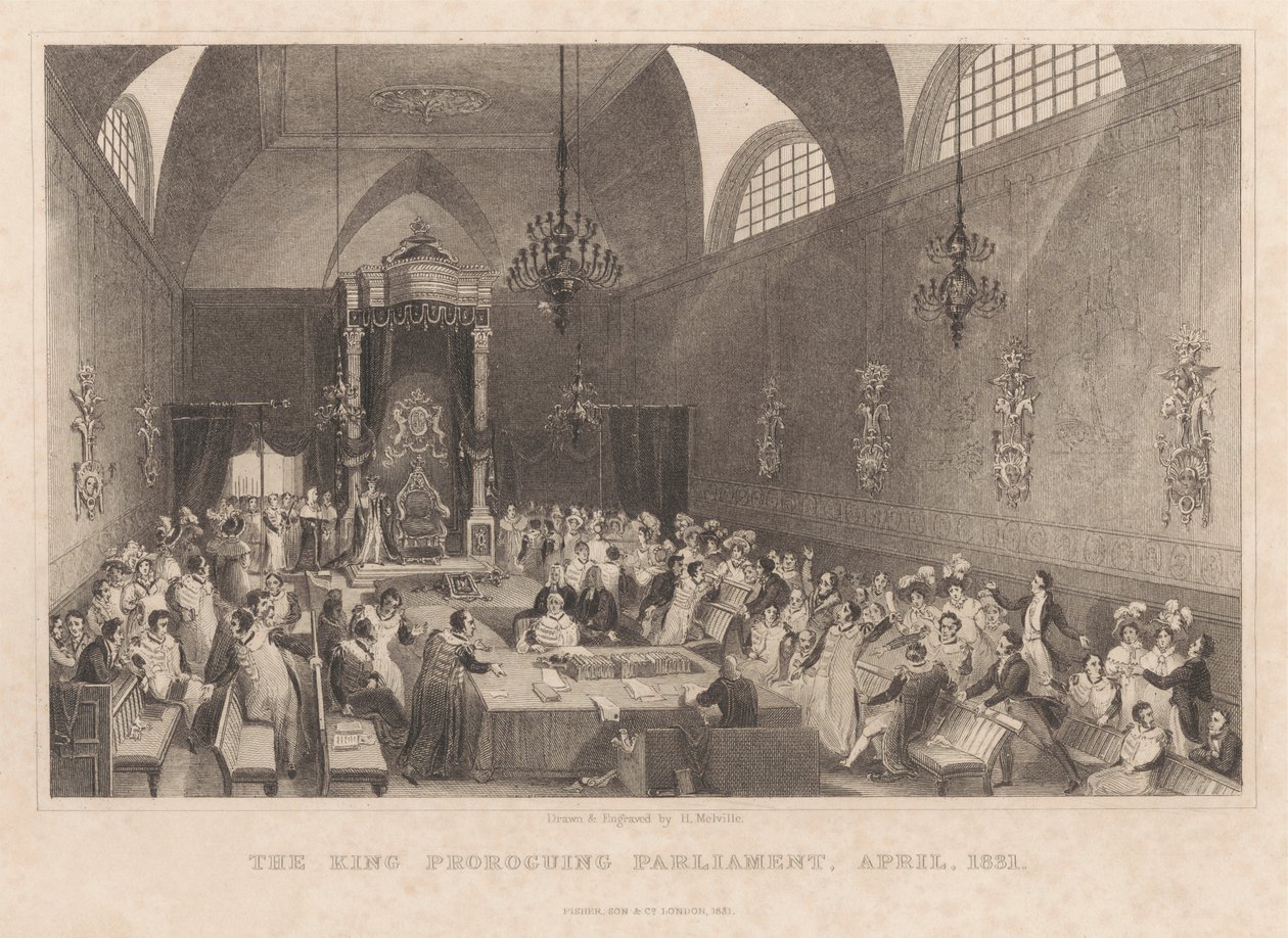 Il Re che Proroga il Parlamento, Aprile 1831 da Henry Melville