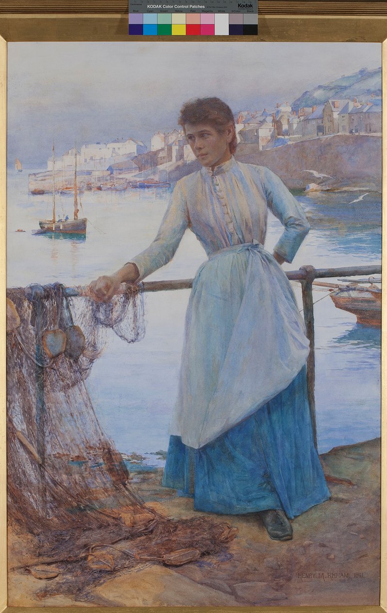 Ragazza in blu da Henry Meynell Rheam