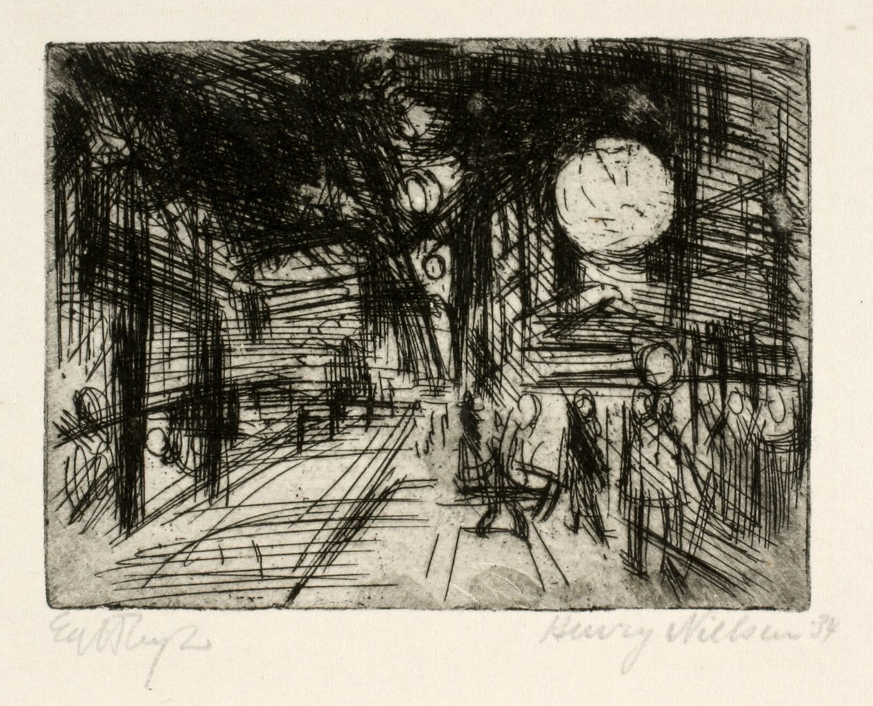 Scena di strada, notte d