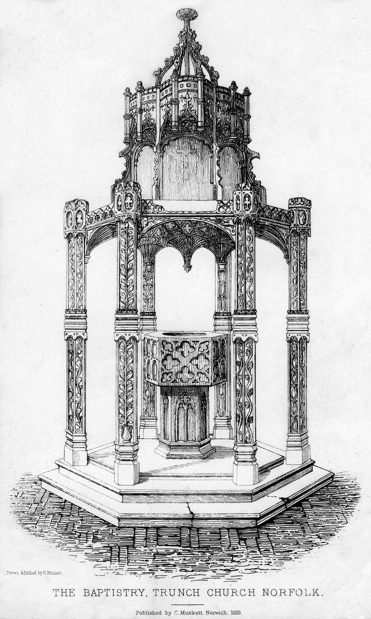 Il battistero, Chiesa di Trunch, Norfolk da Henry Ninham