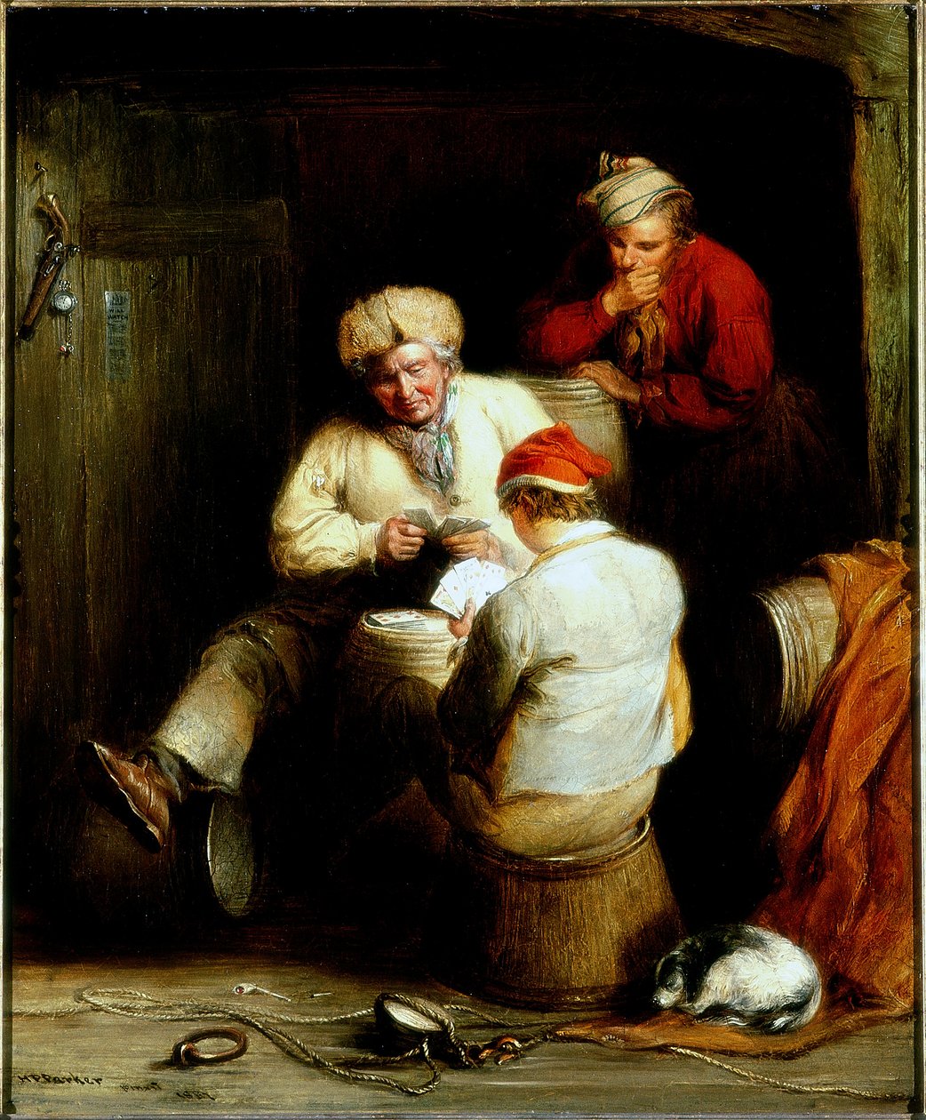 Contrabbandieri che giocano a carte da Henry Perlee Parker
