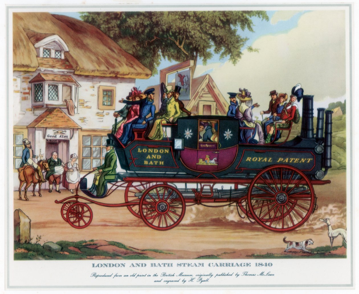 Carrozza a vapore Londra e Bath, 1840 da Henry Pyall