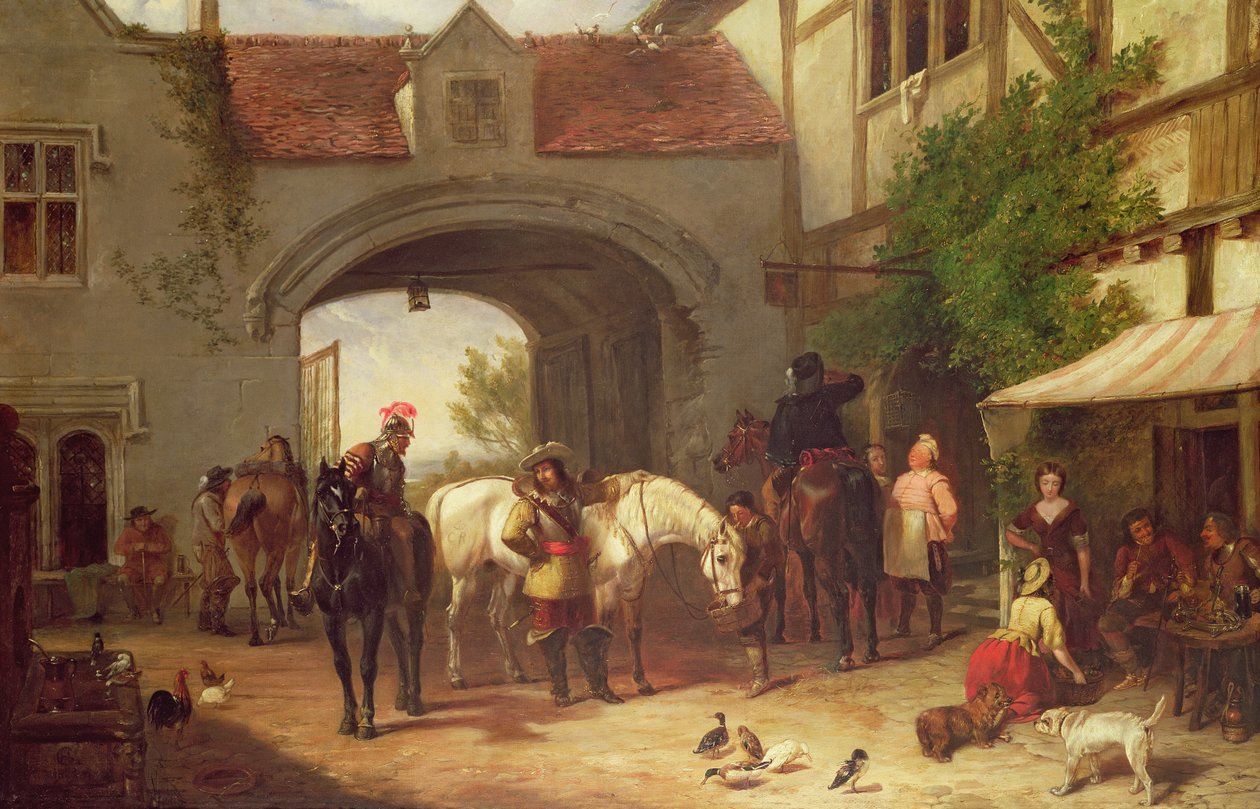 Scena fuori da una locanda in Olanda da Henry Richard Graves