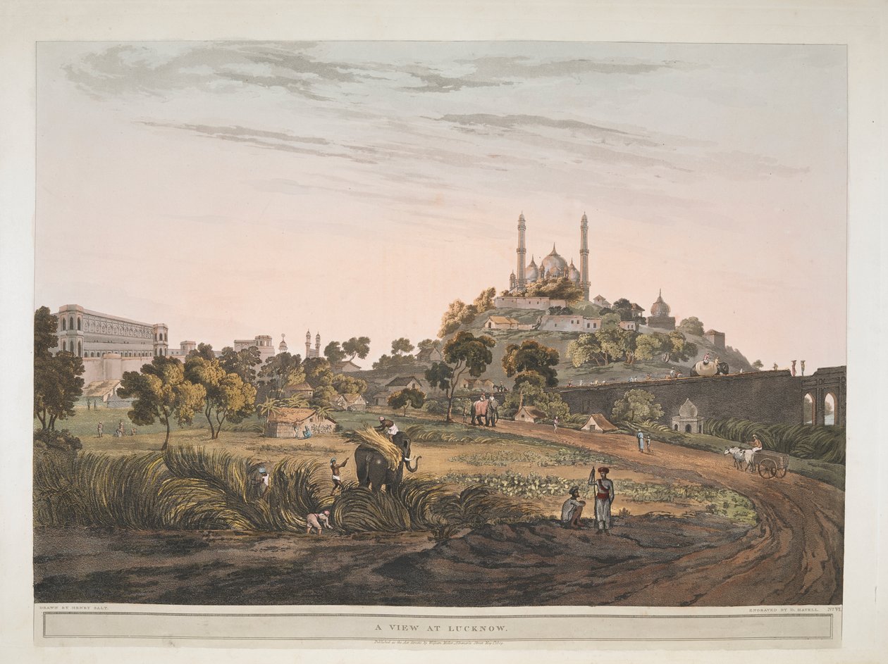 Veduta di Lucknow, India 1809 da Henry Salt