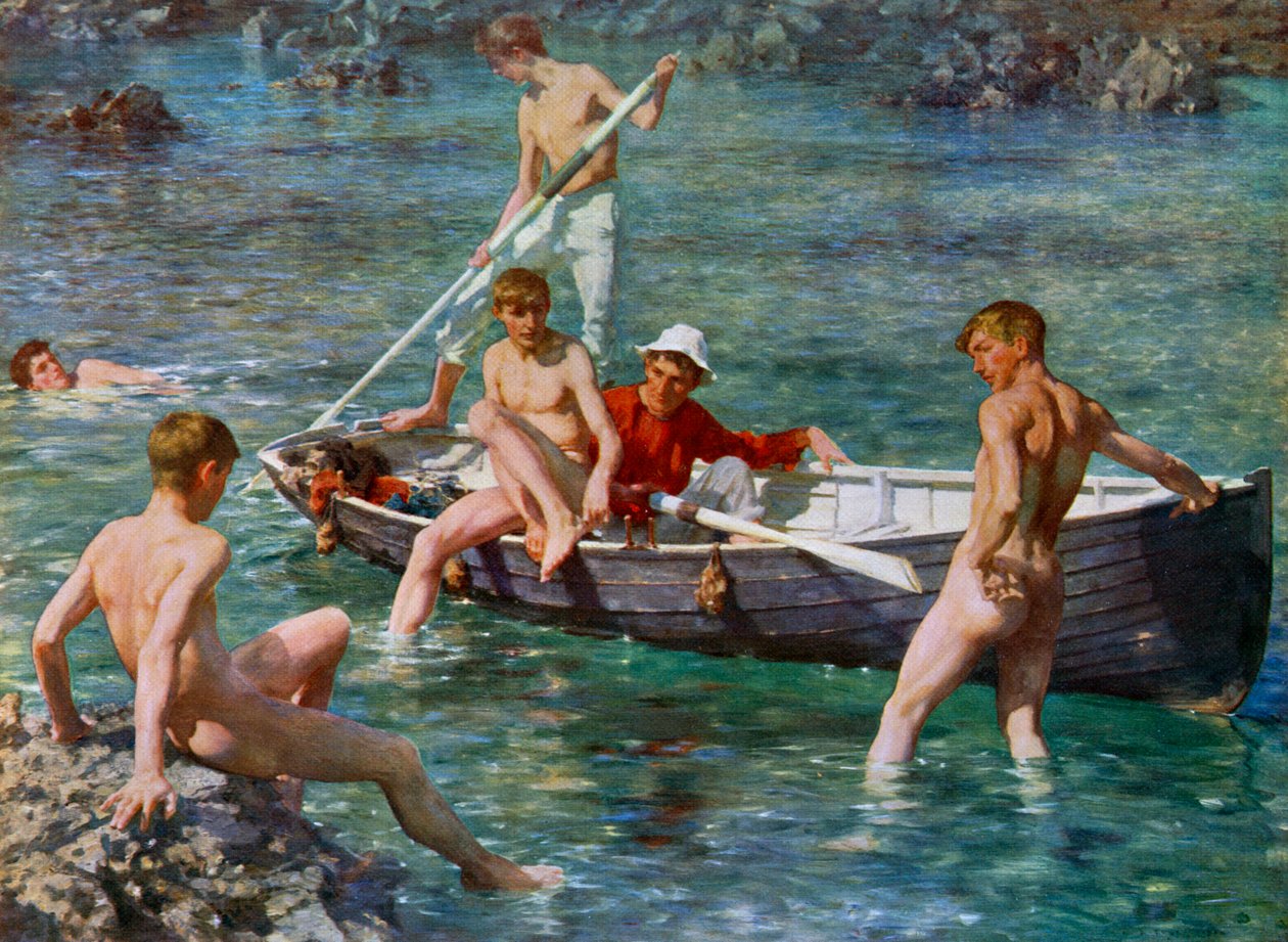 Rubino, oro e malachite da Henry Scott Tuke