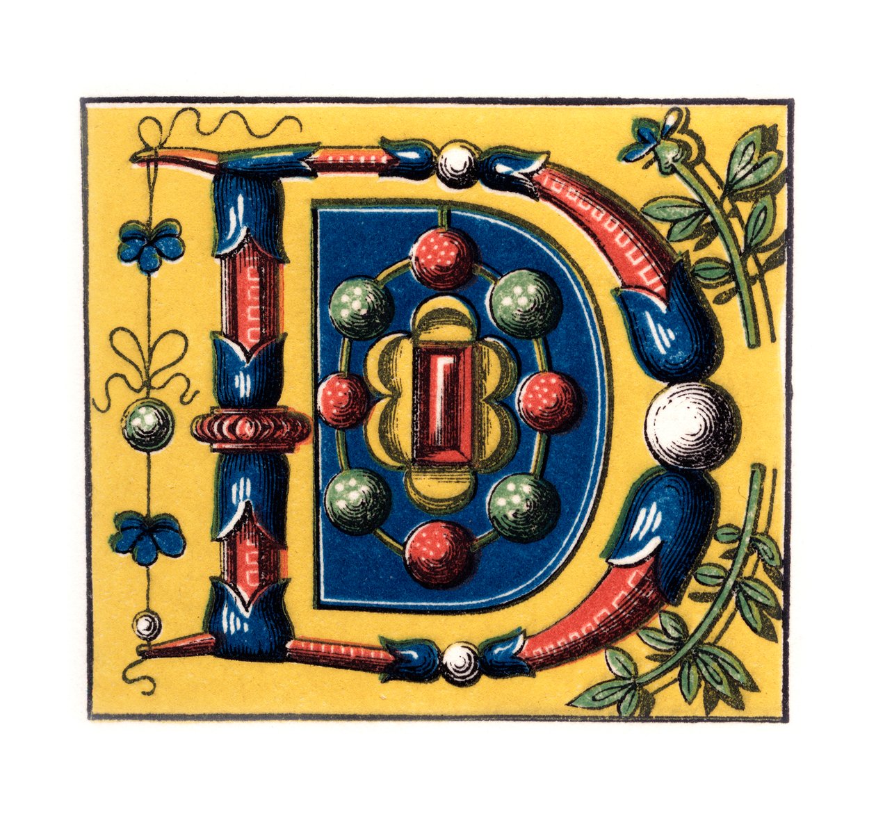 Lettera iniziale D da Henry Shaw