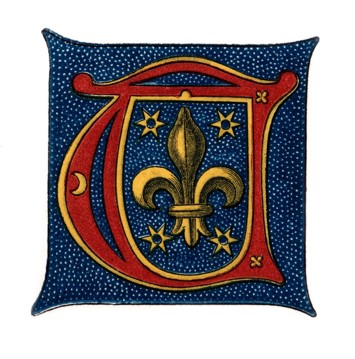 Lettera iniziale T, c16° secolo, 1843 da Henry Shaw