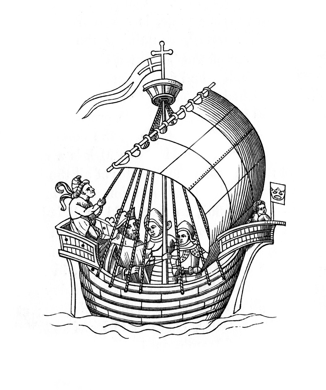 Nave a vela, 1445, 1843 da Henry Shaw