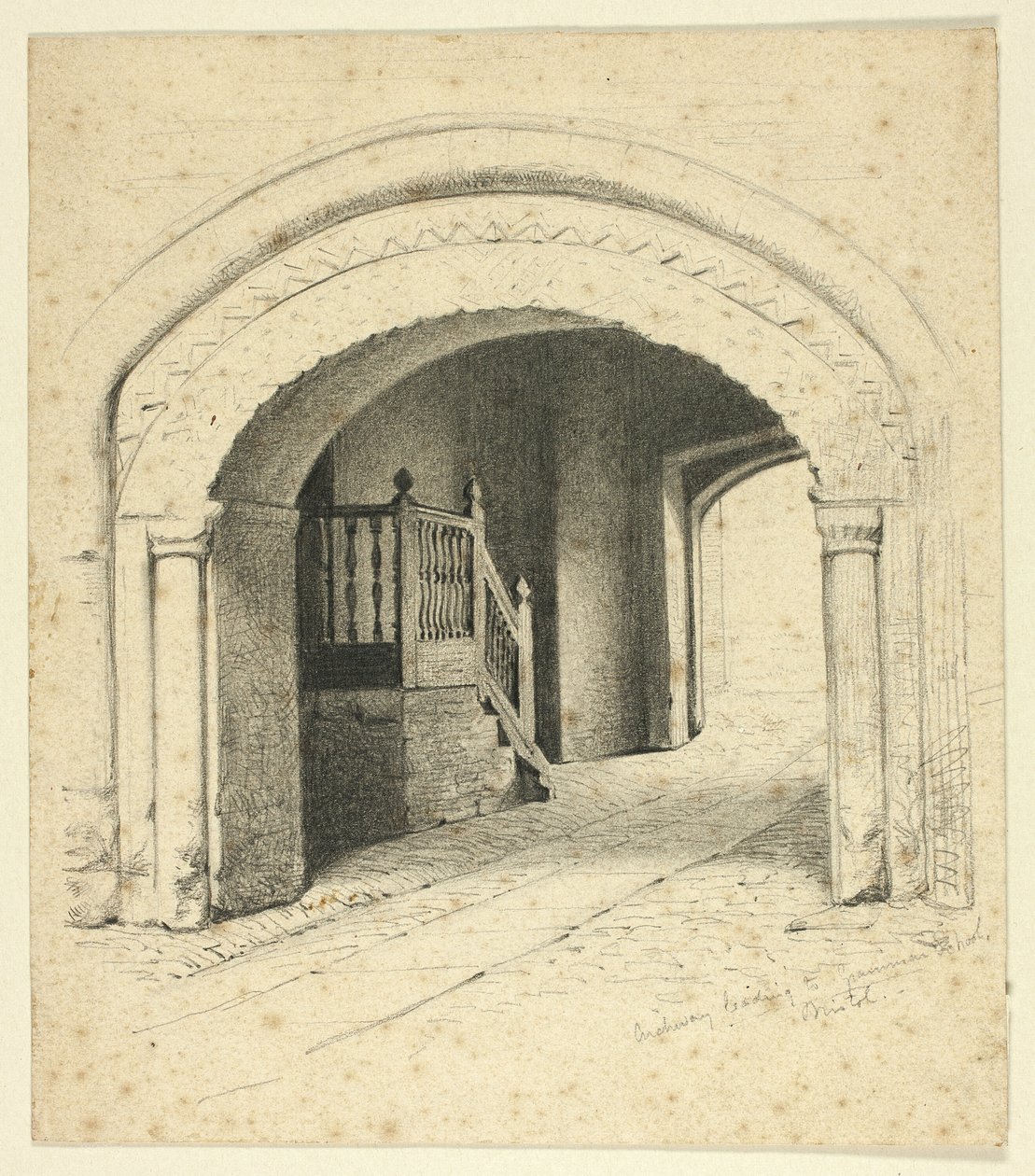 Arco che conduce alla Grammar School, Bristol da Henry Stacy Marks