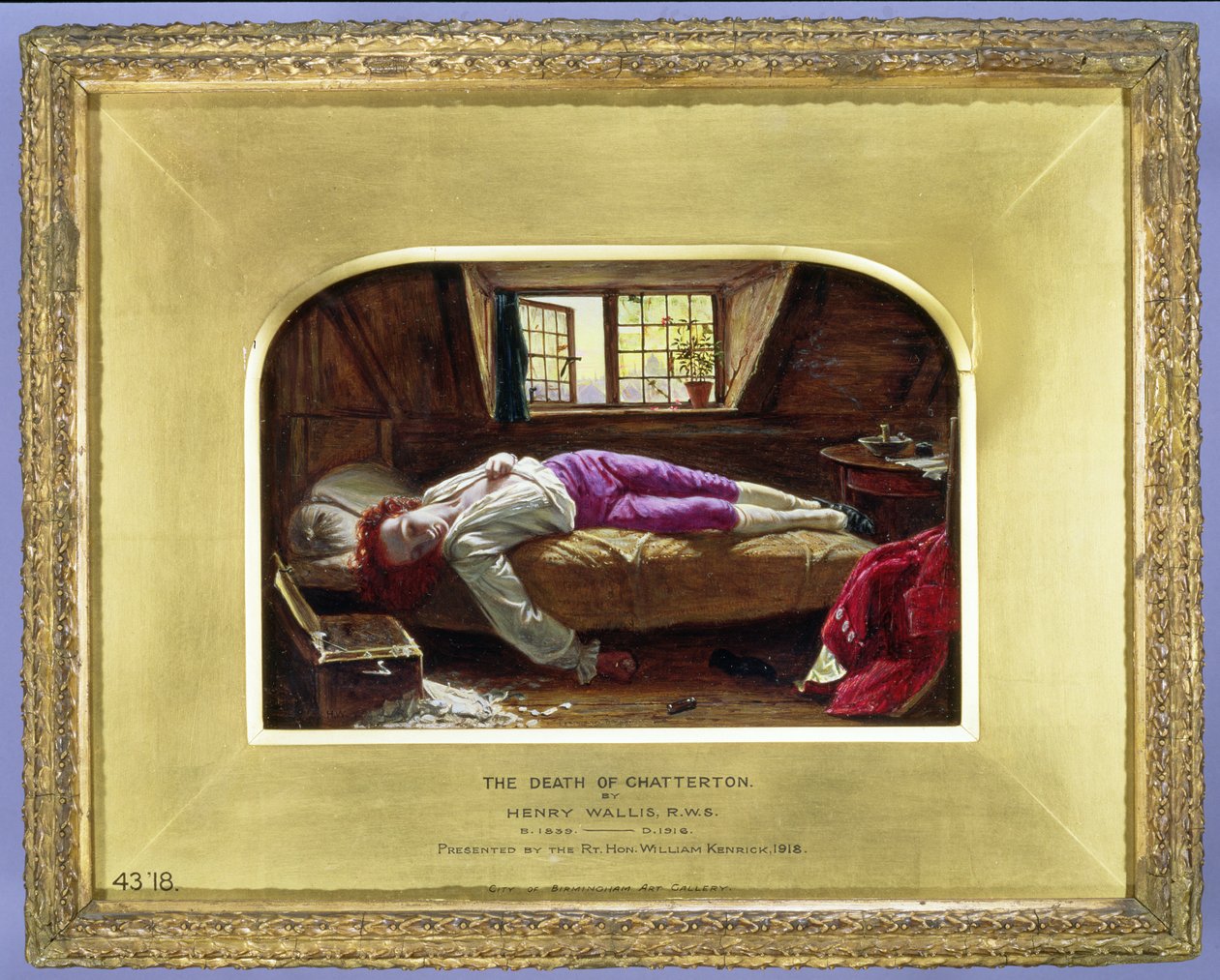 La Morte di Chatterton, c.1856 da Henry Wallis