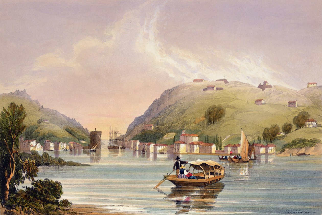 Passaggi, posizione di Lord John Hay, 1838 da Henry Wilkinson