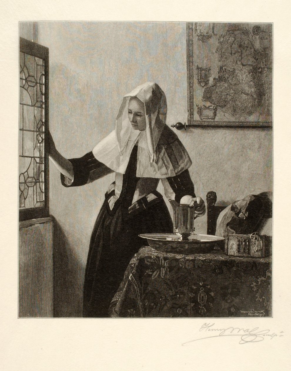 Giovane donna alla finestra da Henry Wolf