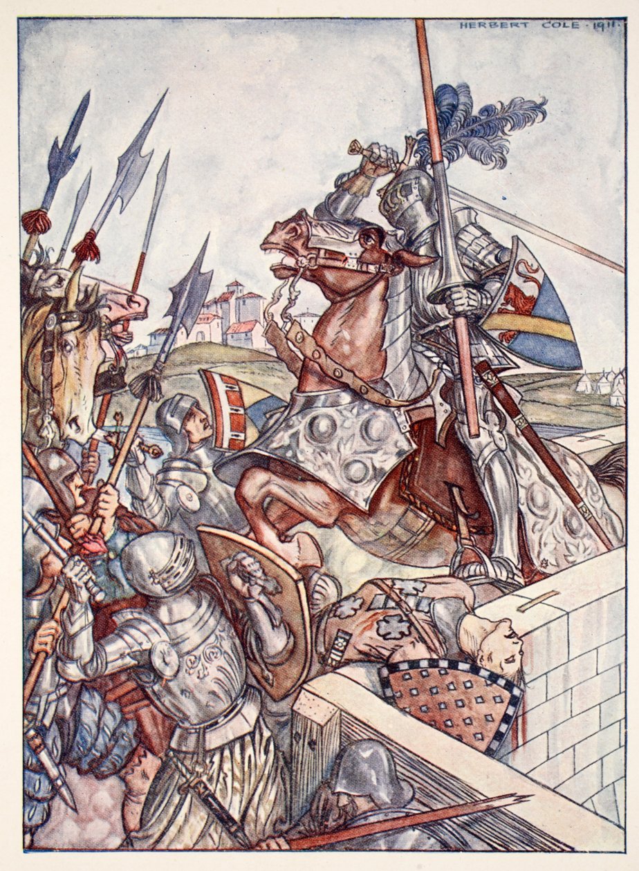 Bayard difende il ponte, illustrazione da 