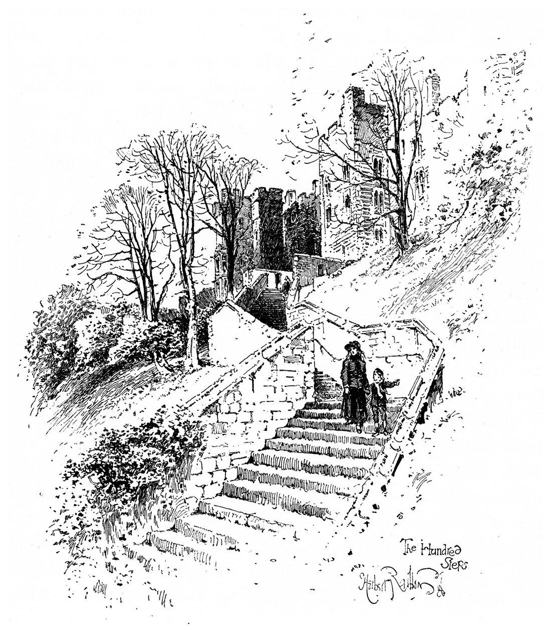 I Cento Gradini, Castello di Windsor, c1888 da Herbert Arthur