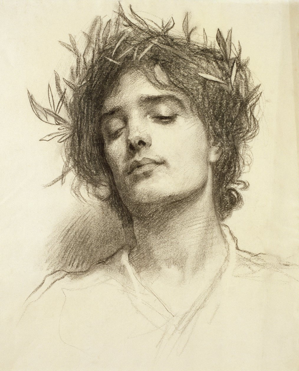 Figura con una corona di alloro da Herbert James Draper