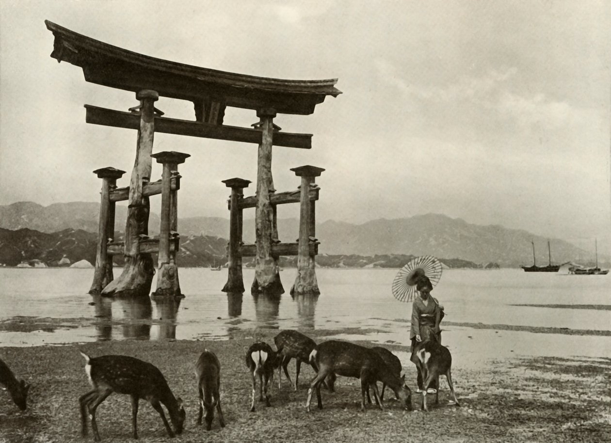 Il Vecchio Torii a Miyajima da Herbert Ponting