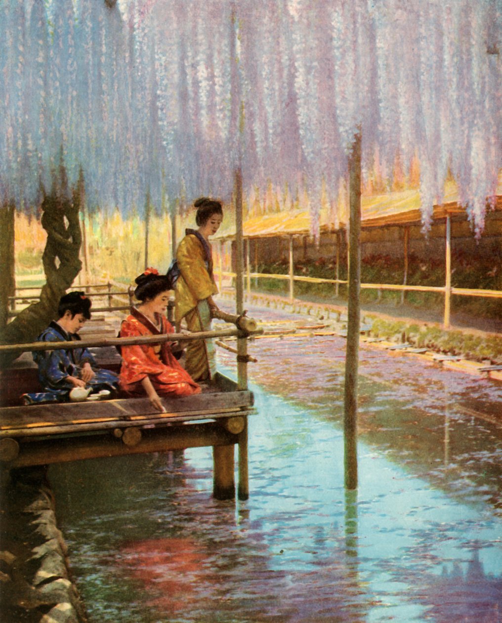 Sotto le glicine viola, 1910 da Herbert Ponting