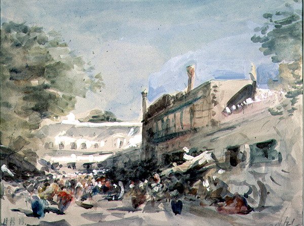 Scena di strada a Delhi da Hercules Brabazon Brabazon