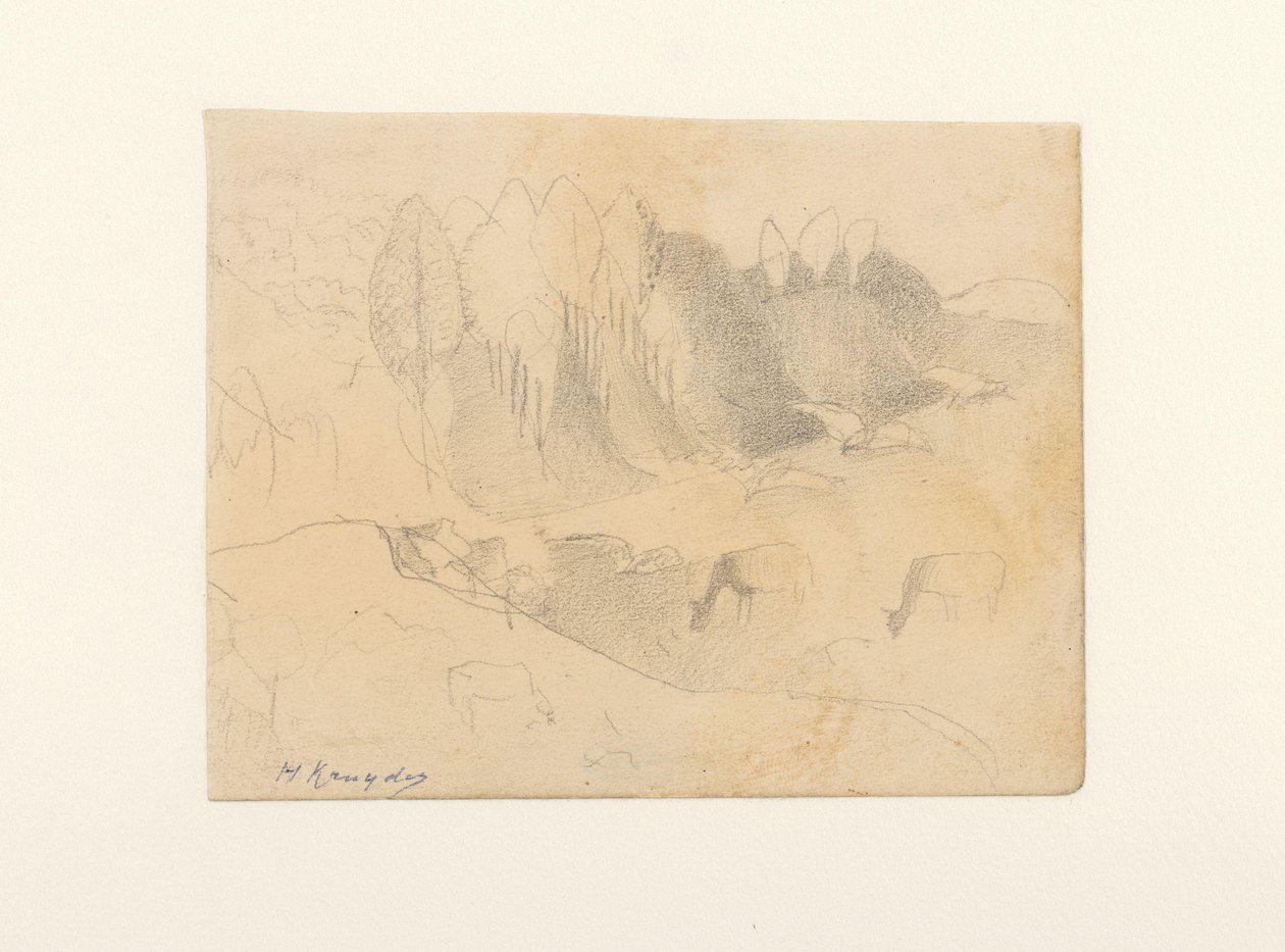 Valle con bestiame al pascolo da Herman Kruyder (signed by artist)