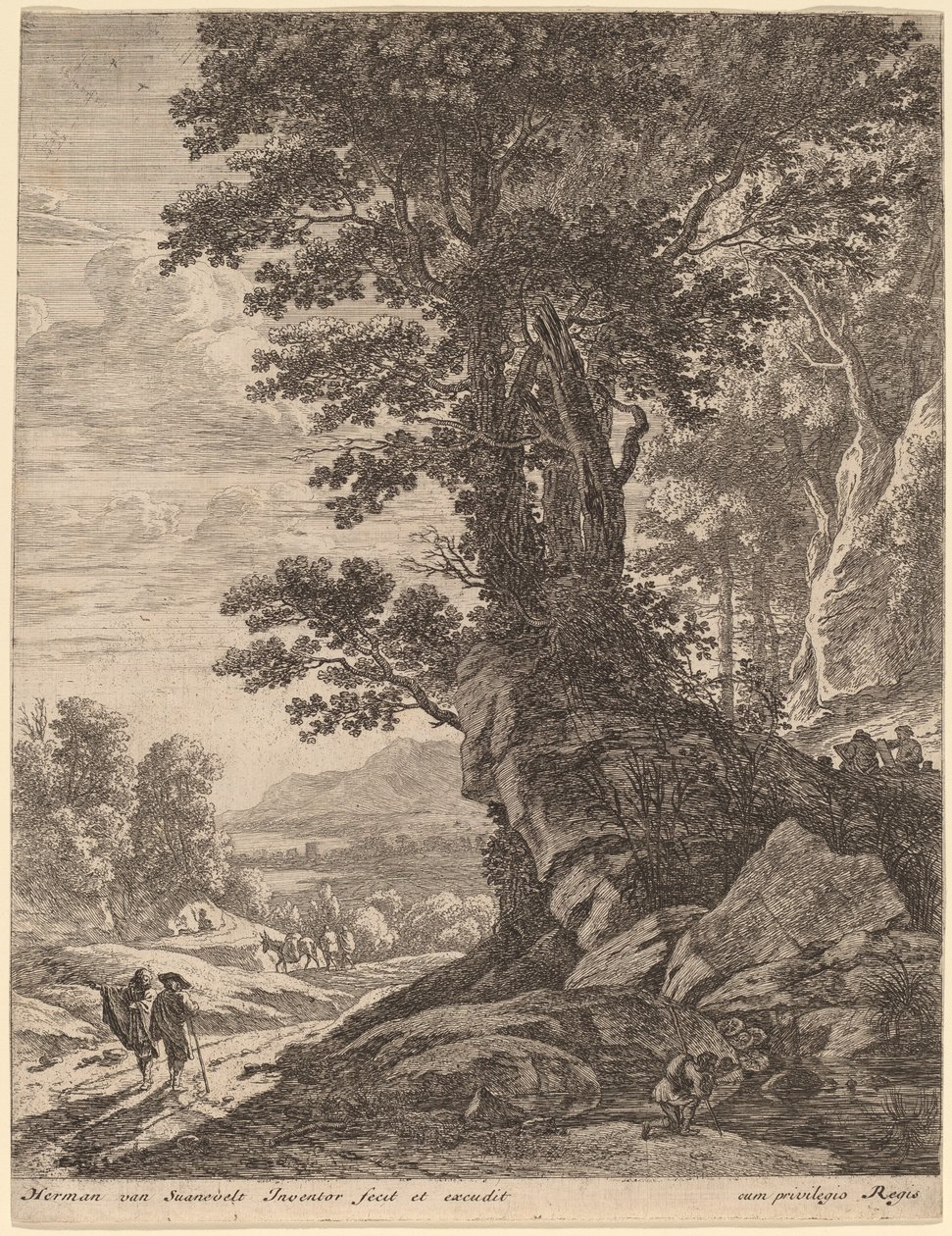 Un gruppo di alberi da Herman van Swanevelt