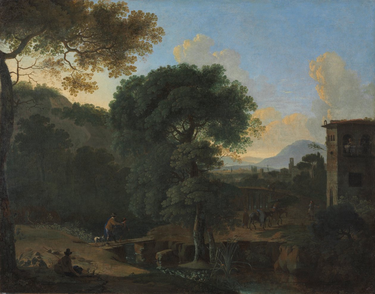 Paesaggio con viaggiatori, 1630s da Herman van Swanevelt