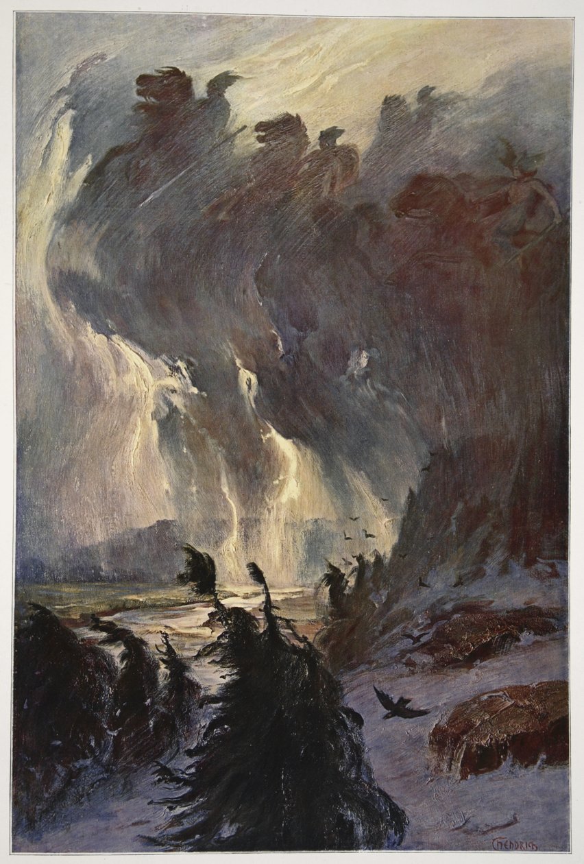 La Cavalcata delle Valchirie, 1906 da Hermann Hendrich
