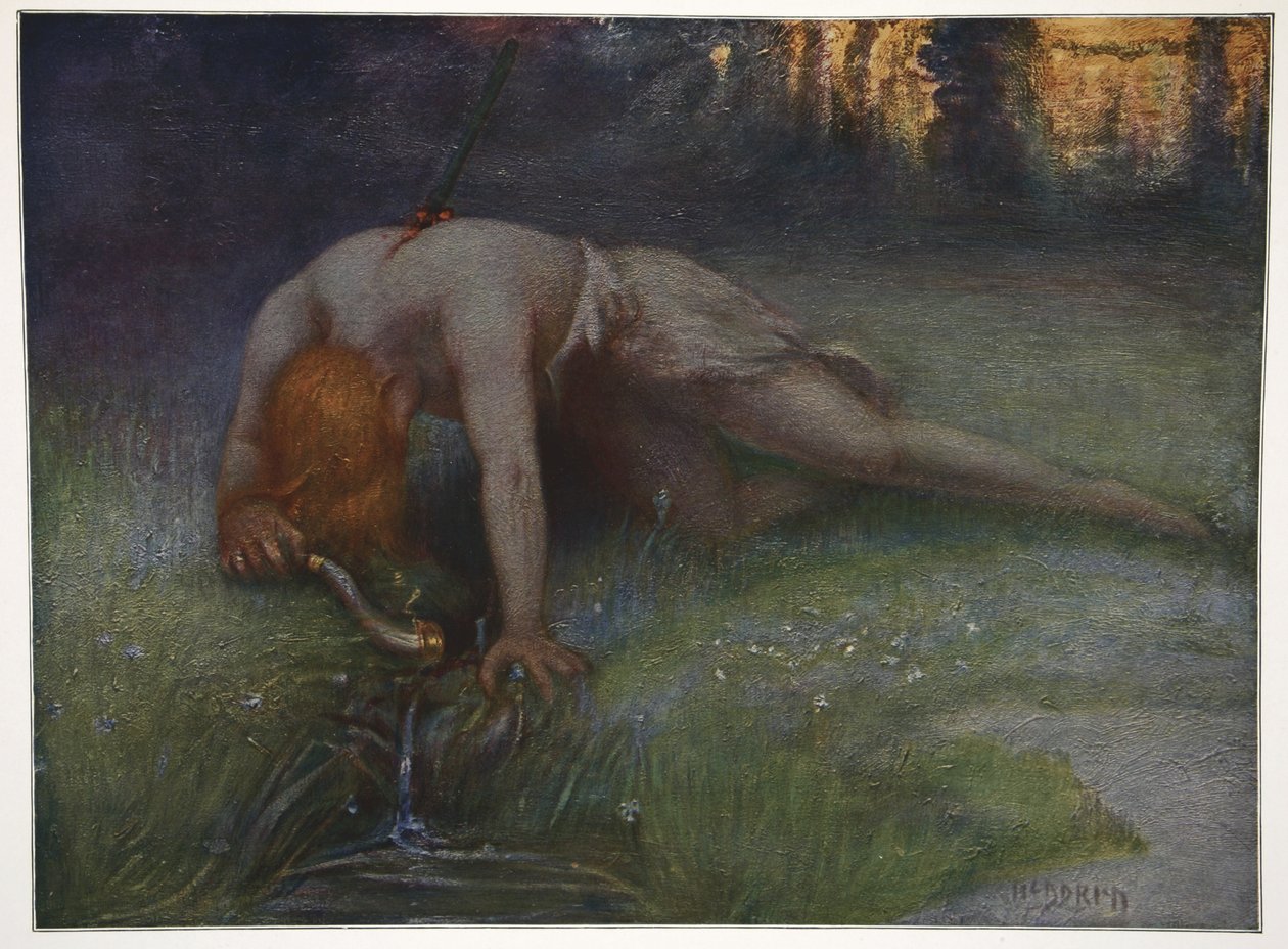La morte di Sigfrido, 1906 da Hermann Hendrich