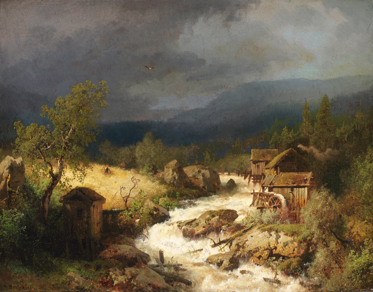 Mulino su un torrente da Hermann Herzog