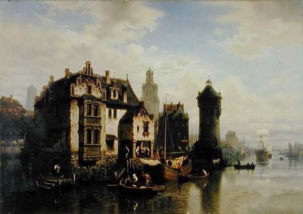 Vista di Rotterdam da Hermann Meyerheim