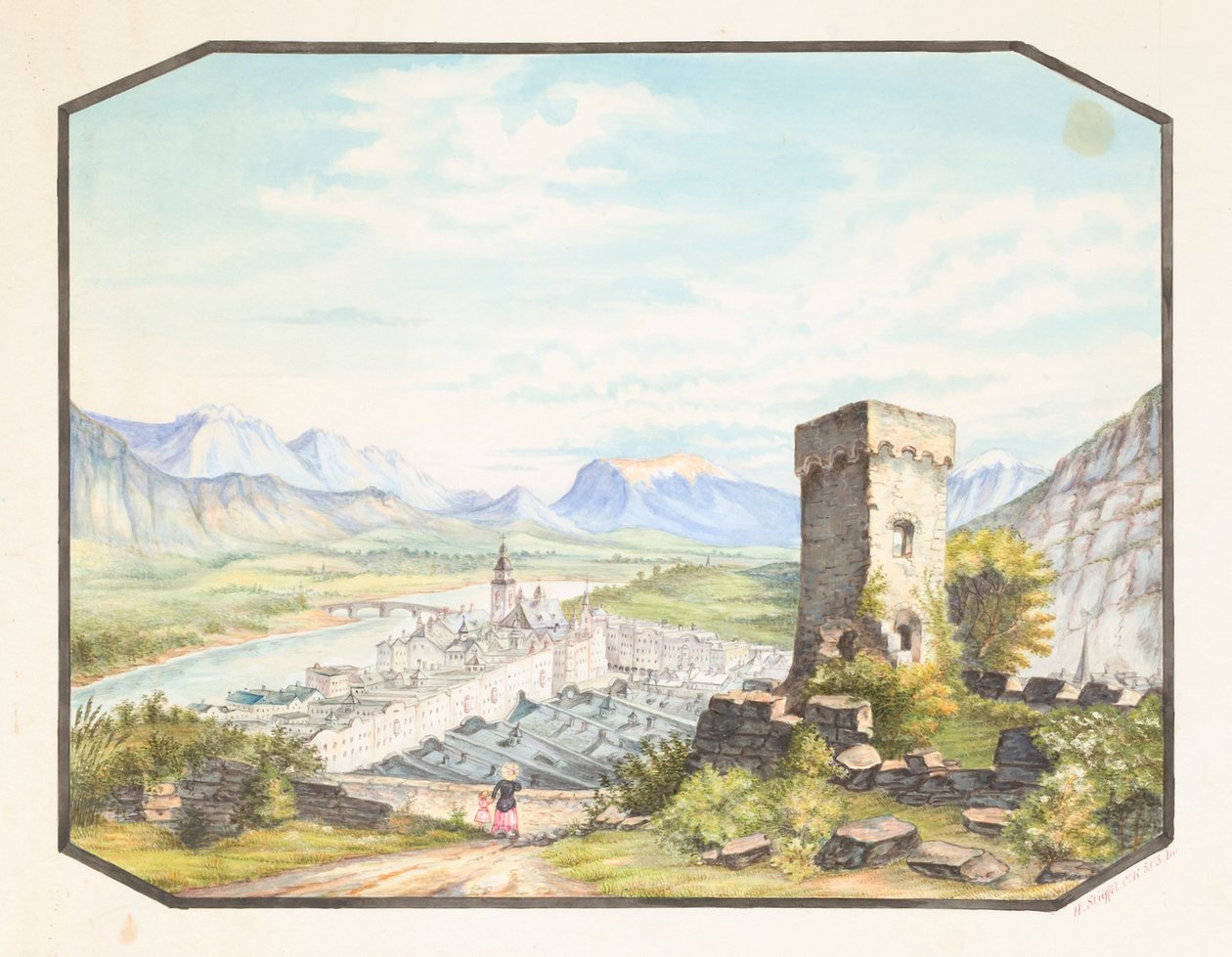 Rattenberg, Tirolo, ca. 1858-1882 da Hermann Stieffel
