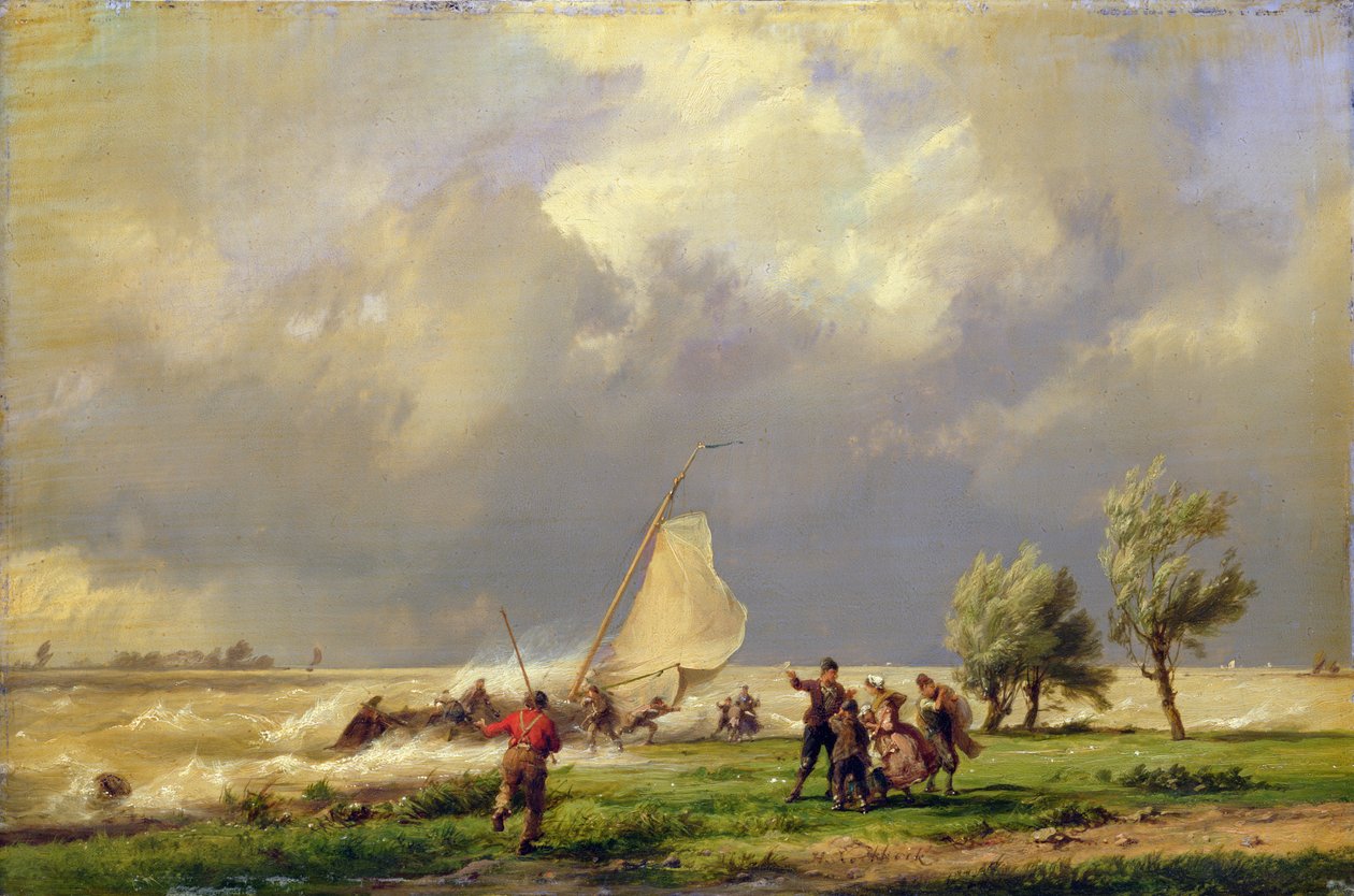 Il naufragio da Johannes Hermann Barend Koekkoek