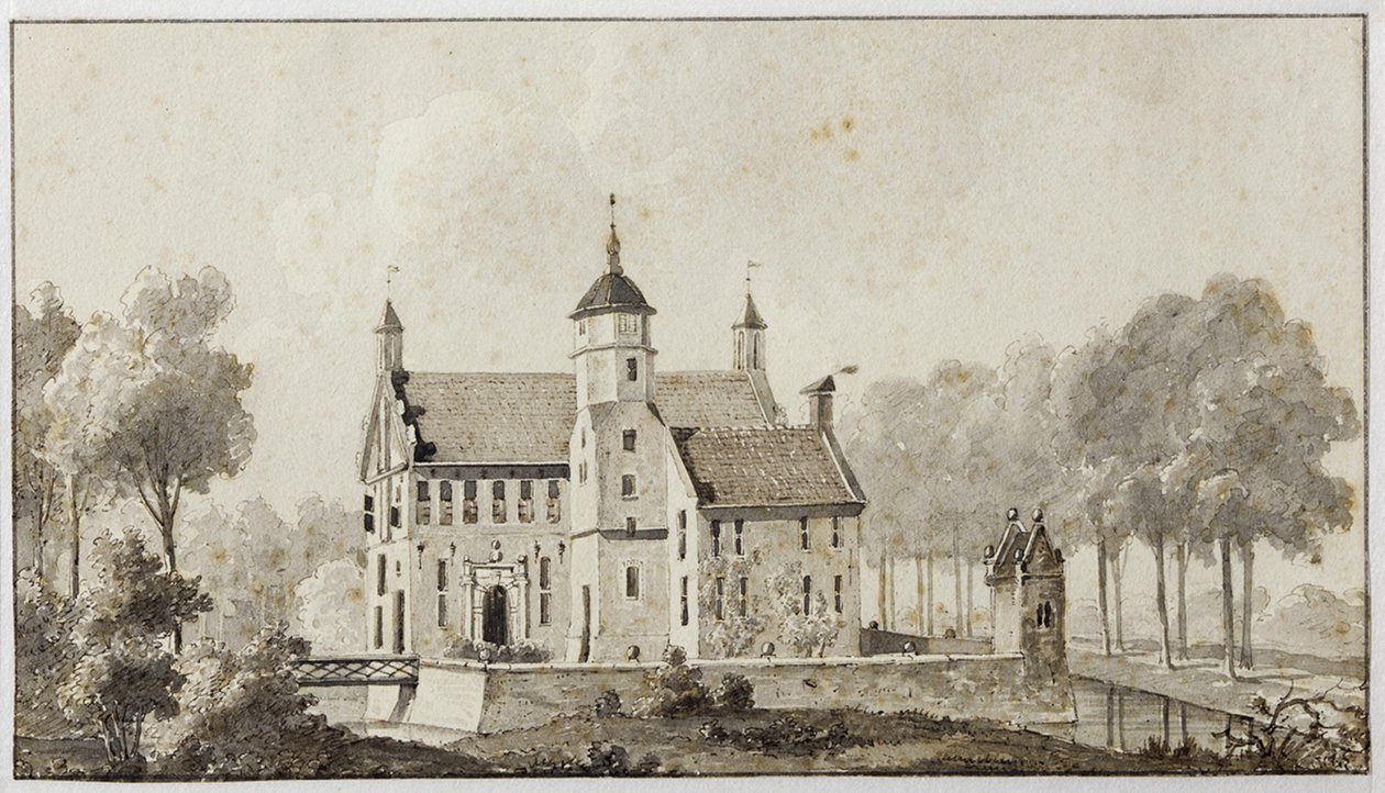 Il castello Hanckema a Zuidhorn da Hermanus Numan