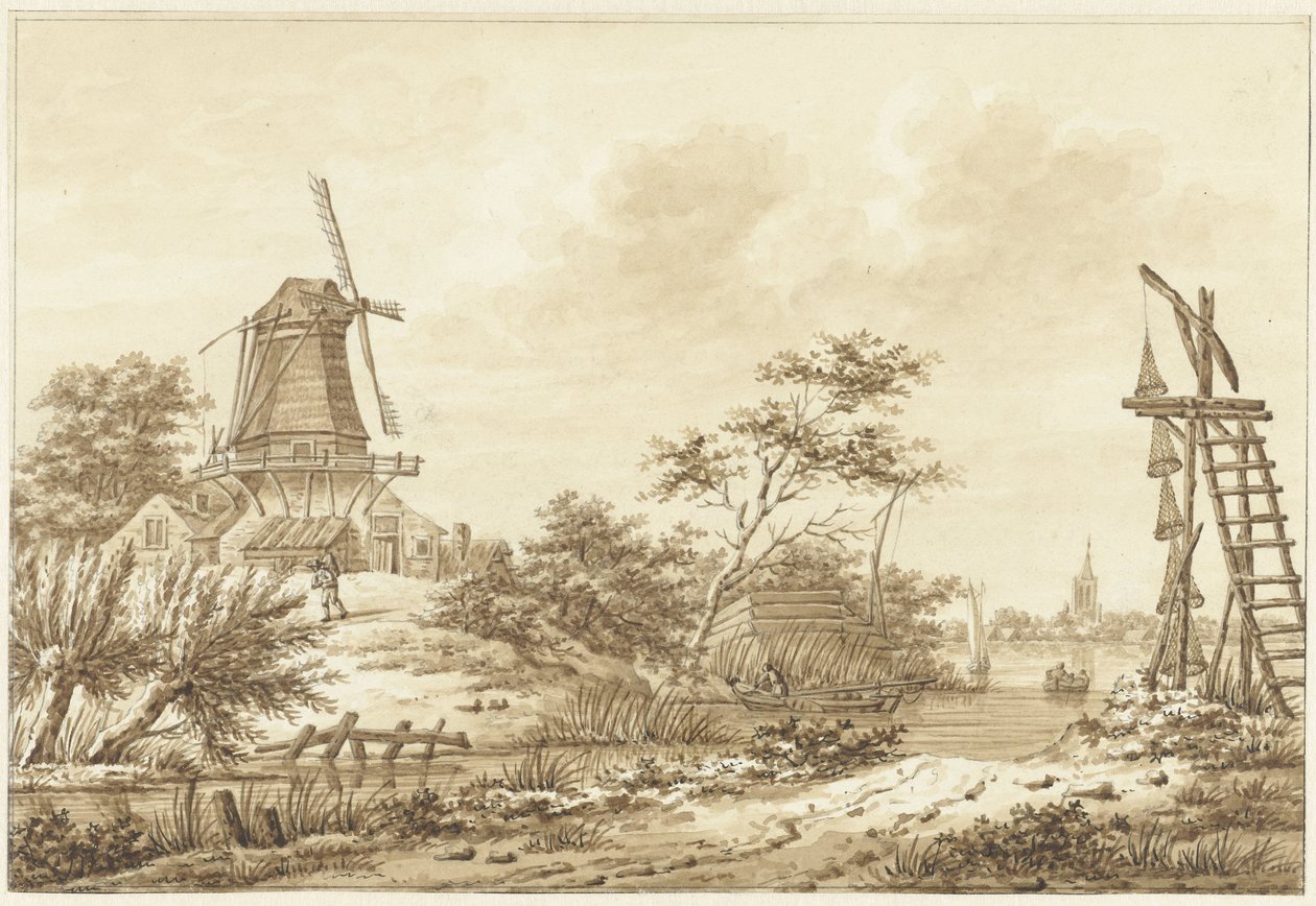 Veduta presso Zaltbommel da Hermanus Numan
