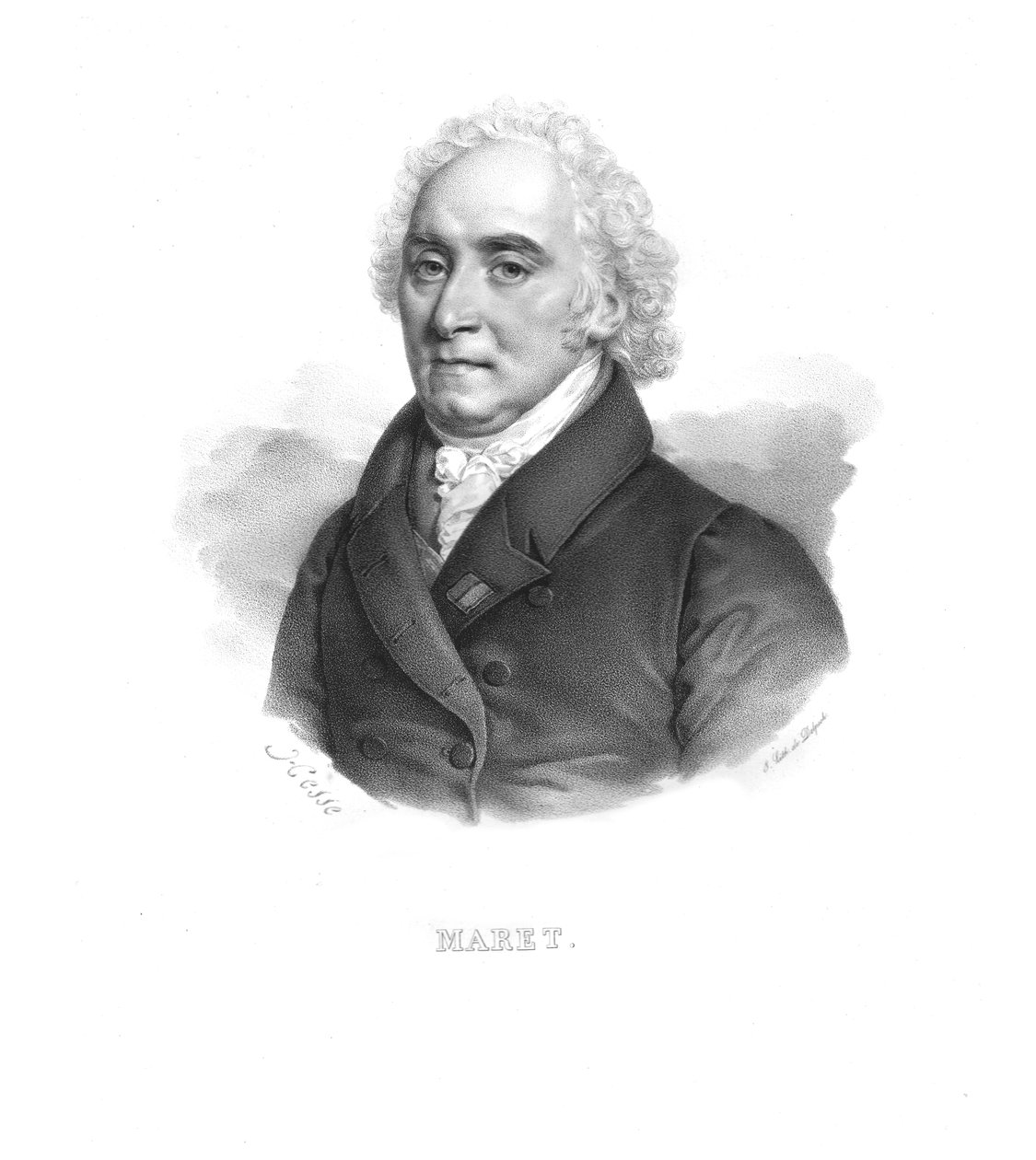 Hugues-Bernard Maret, Duca di Bassano, c1820s da Hesse