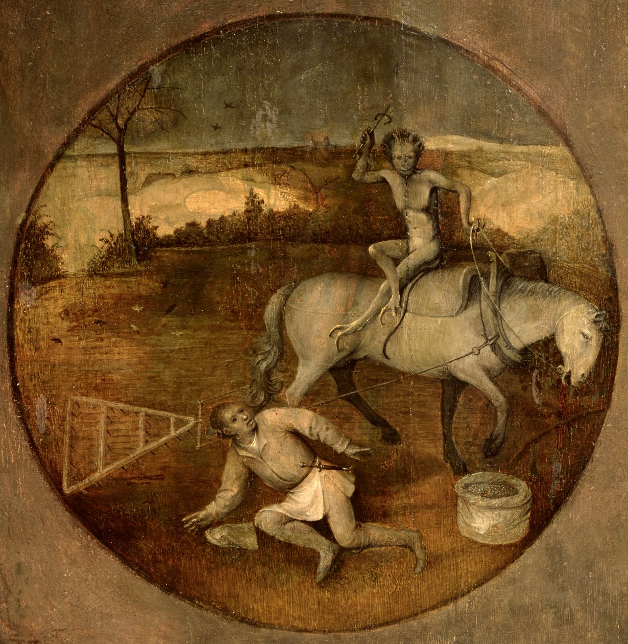 Contadino disarcionato da un demone da Hieronymus Bosch