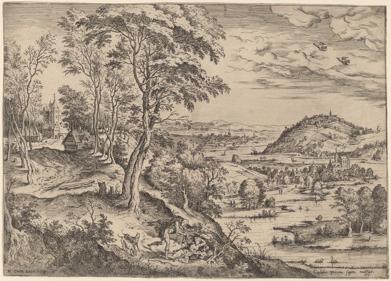 Cefalo e Procri da Hieronymus Cock
