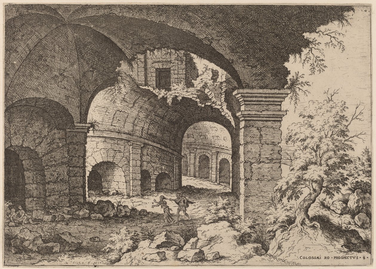 Ottava vista del Colosseo da Hieronymus Cock