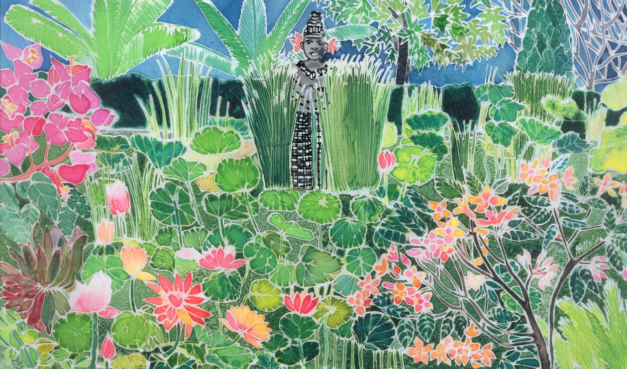 Stagno di loto, Ubud, Bali, 1997 da Hilary Simon