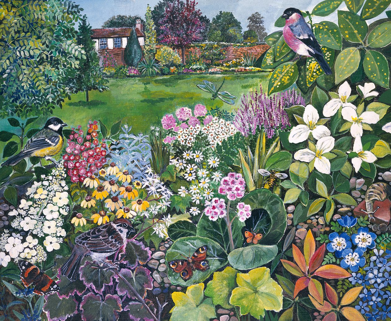 Il Giardino con Uccelli e Farfalle da Hilary Jones