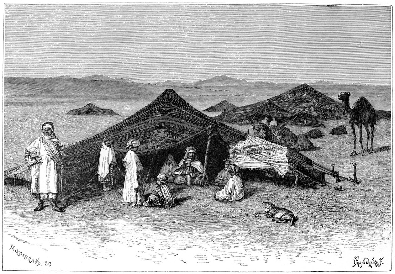 Accampamento nomade, Sahara da Hildibrand