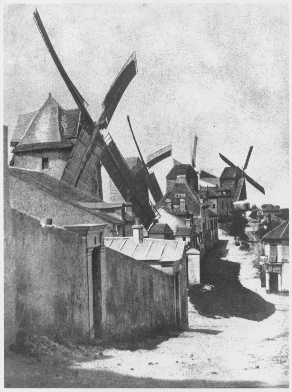 Mulini a vento a Montmartre, c. 1870 da Hippolyte Bayard
