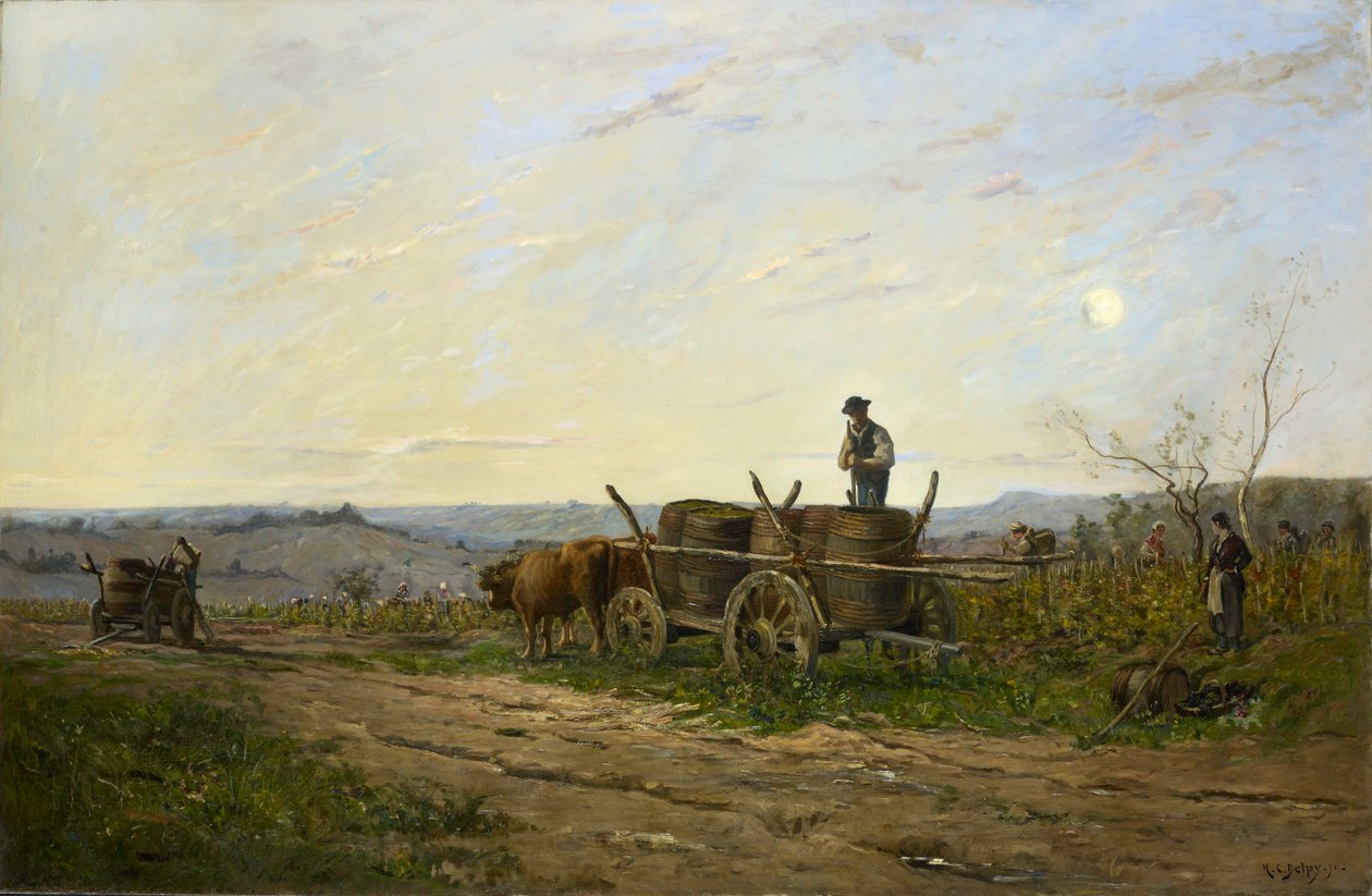 Raccolta al mattino, 1876 da Hippolyte Camille Delpy